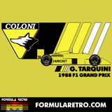 COLONI FC188 - GABRIELE TARQUINI - 1988 F1 SEASON - Short-Sleeve Unisex T-Shirt