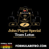 LOTUS 72D - EMERSON FITTIPALDI - 1972 F1 SEASON - Unisex t-shirt
