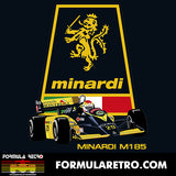 MINARDI M185 - PIERLUIGI MARTINI - 1985 F1 SEASON - Short-Sleeve Unisex T-Shirt
