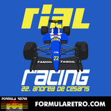 RIAL ARC1 - ANDREA DE CESARIS - 1988 F1 SEASON - Unisex t-shirt